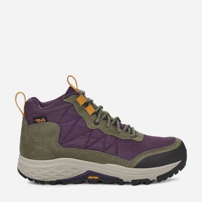 Teva Women's Ridgeview Mid Walking Boots 3721-983 Olive Branch/ Purple Pennant Sale UK